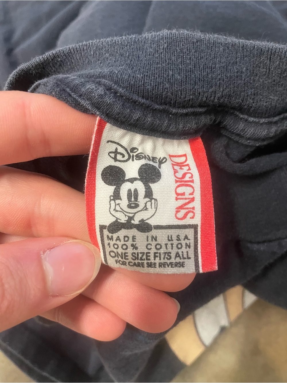 Vintage 90s Disney Big Mickey AOP Faded T-Shirt - Picture 3 of 8